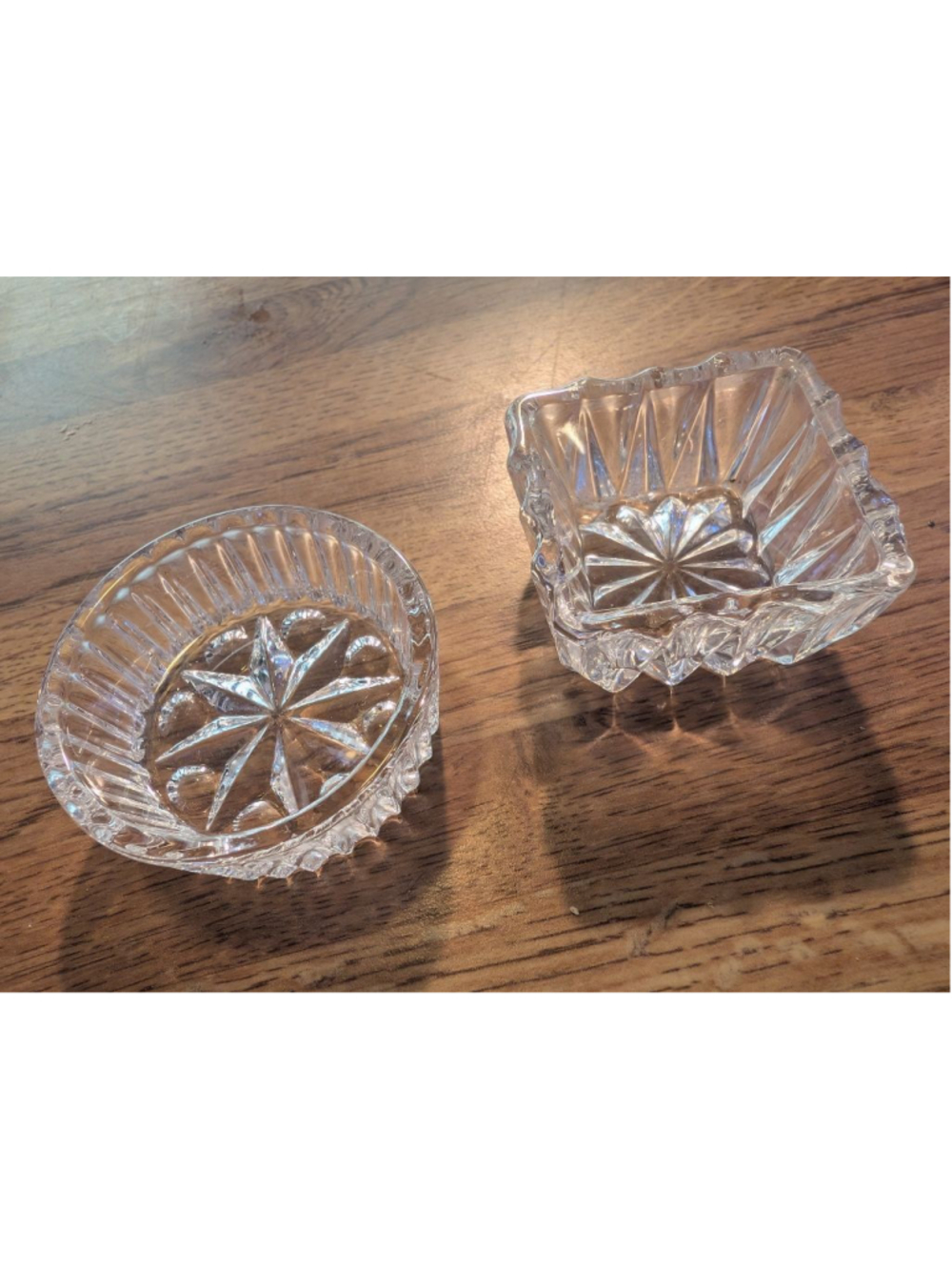 Vintage Cut crystal trinket dishes